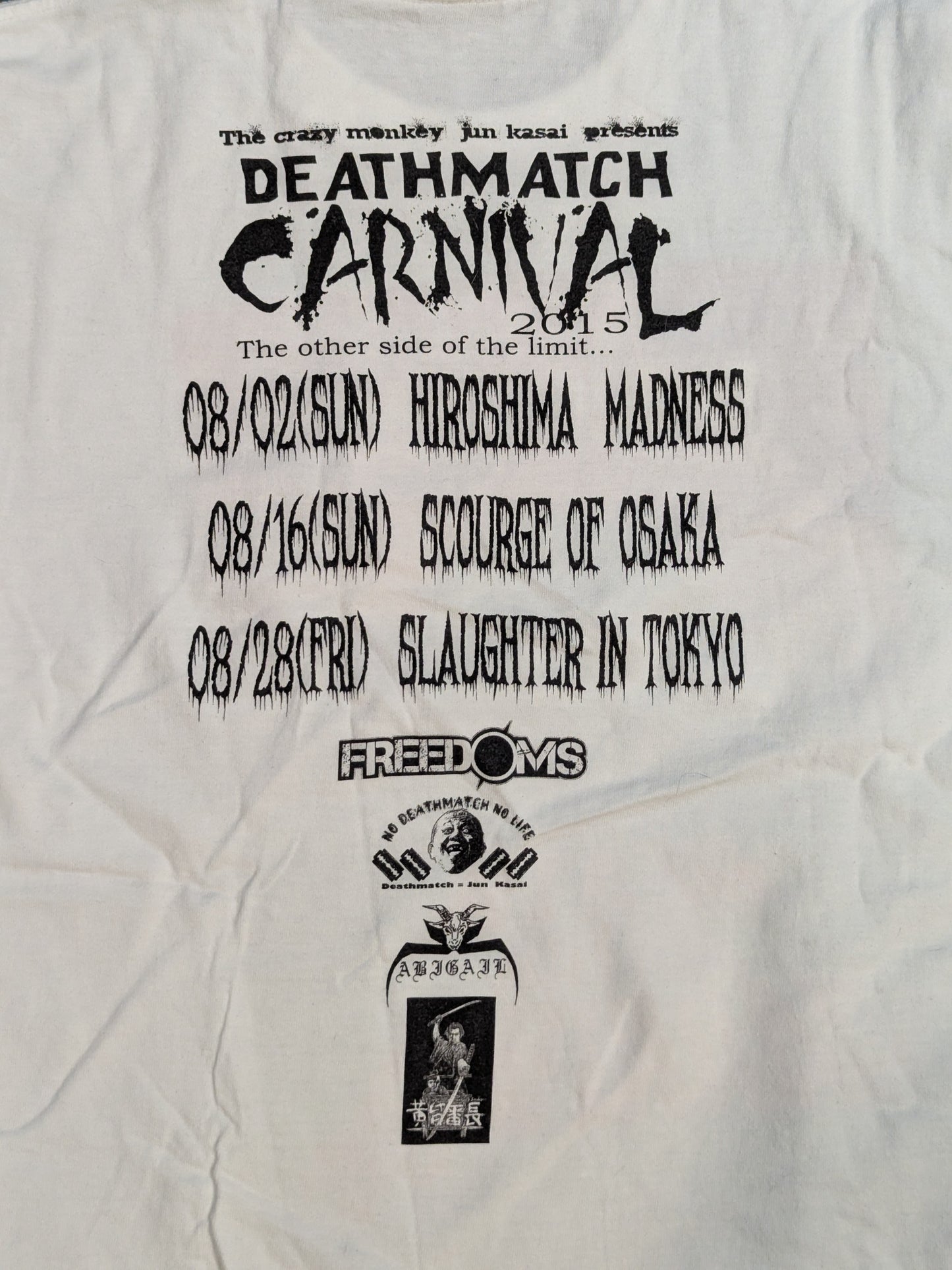 Jun Kasai Produced 'Deathmatch Carnival 2015' T-shirt
