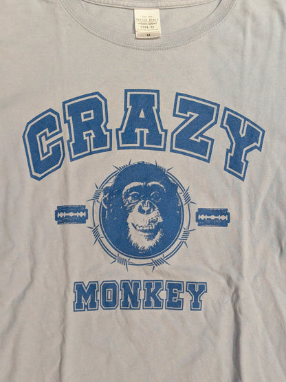 Jun Kasai 'CRAZY MONKEY Big Silhouette' T-shirt (Light Blue)