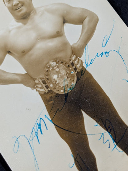 Rikidozan  hand signed autograph Black and White photo 