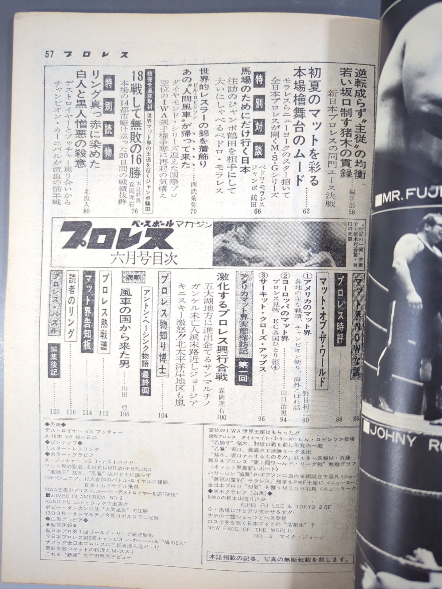 月刊プロレス 1974年6月号