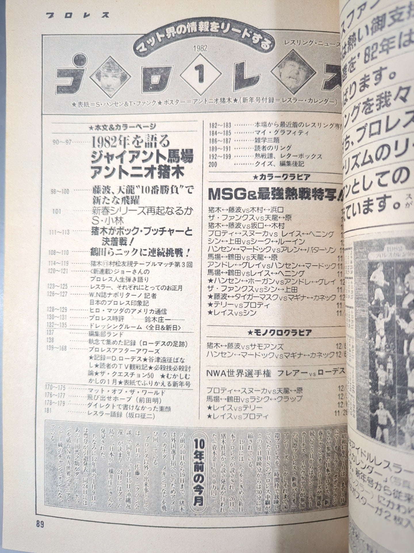 月刊プロレス 1982年1月号