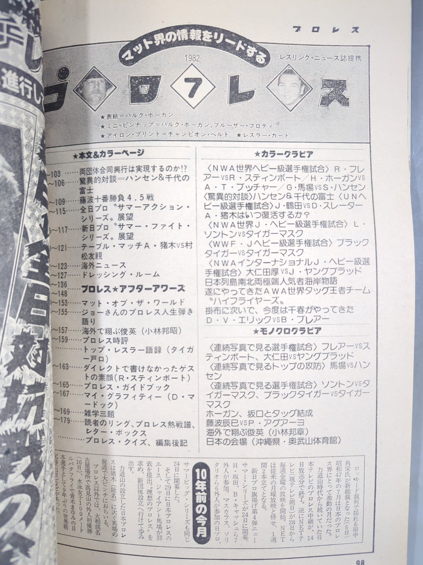 月刊プロレス 1982年7月号