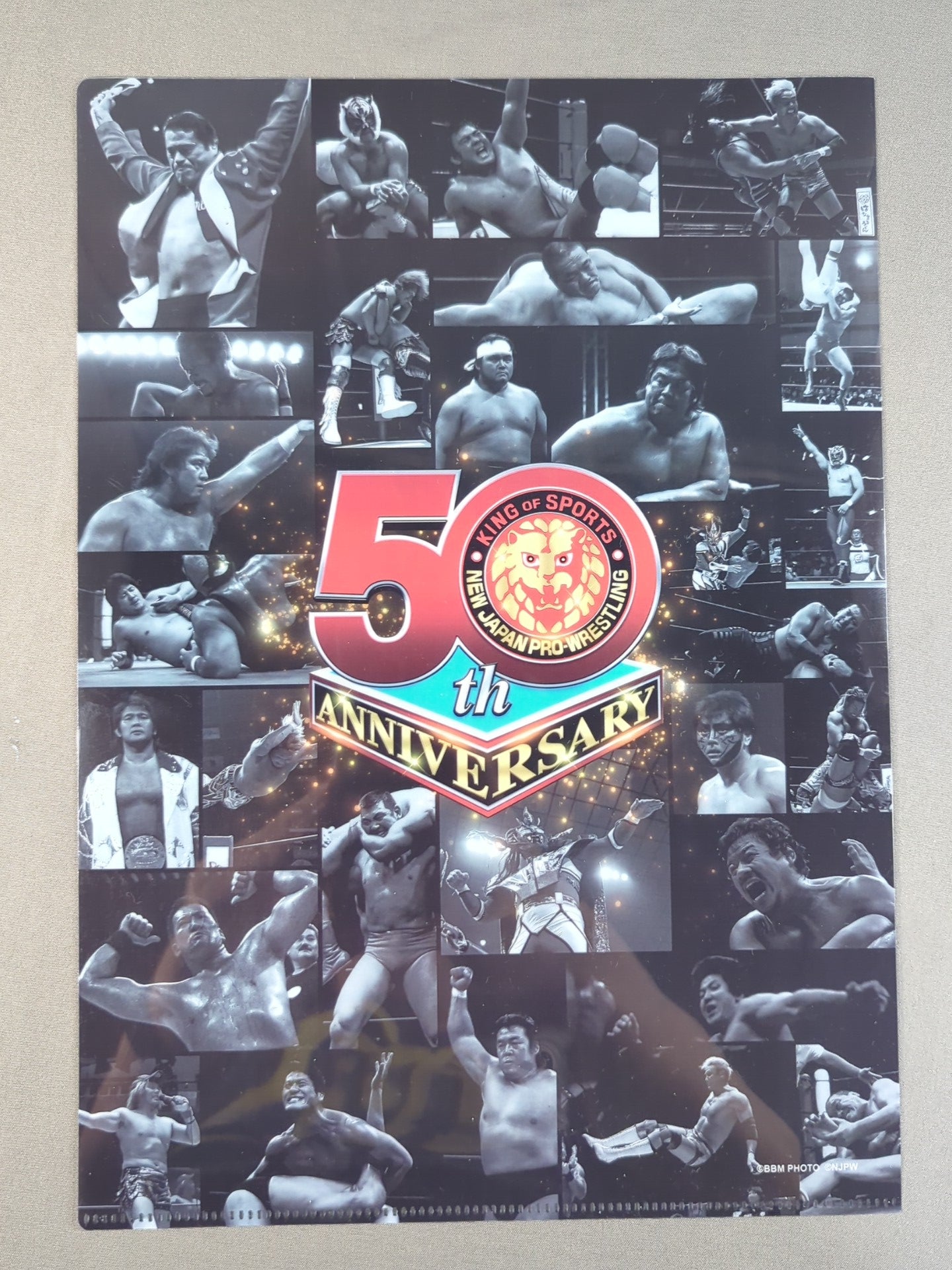 坂口征二 新日本プロレス50周年 クリアファイル＆ステッカーセット