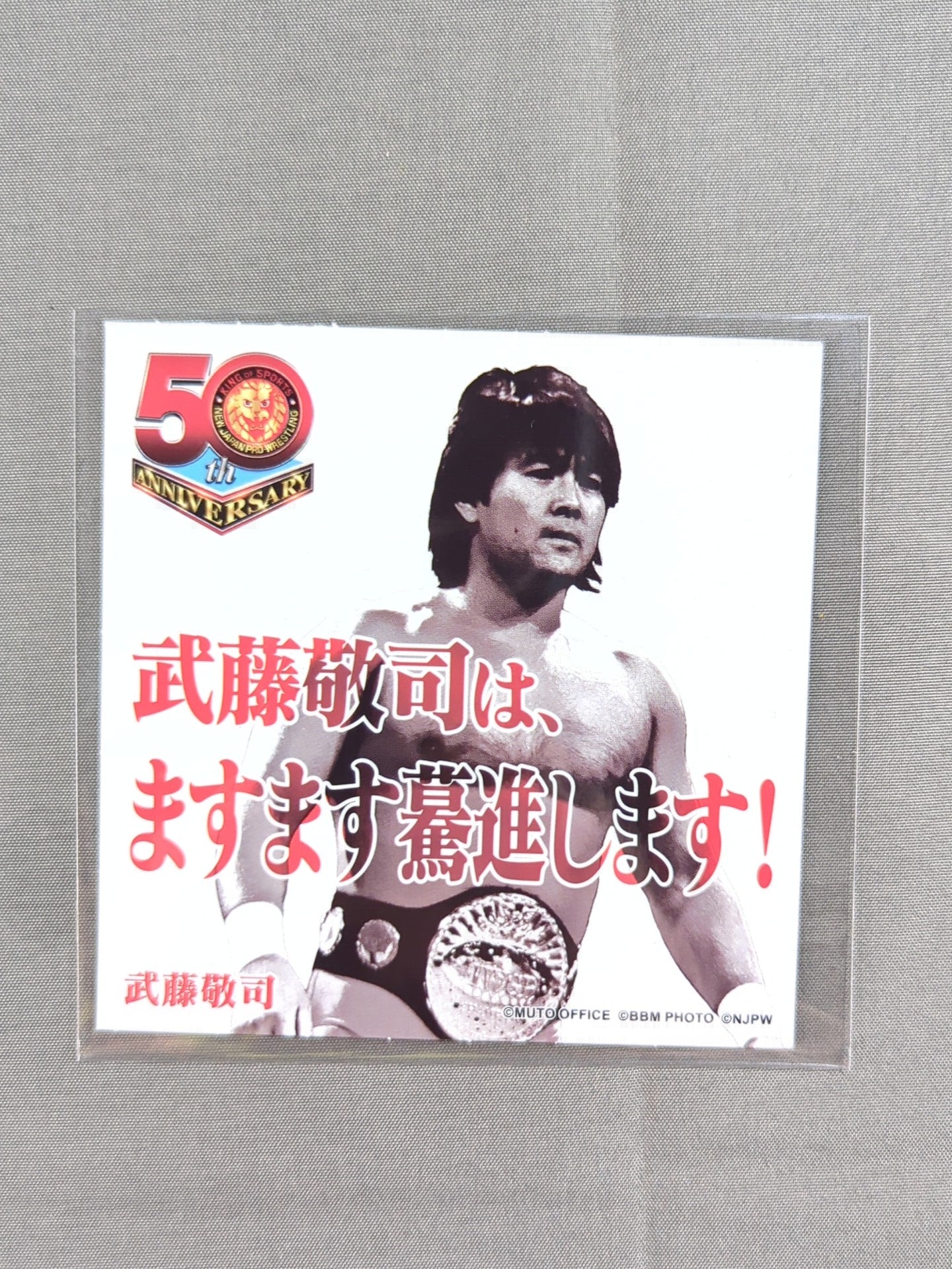 武藤敬司 新日本プロレス50周年 クリアファイル＆ステッカーセット