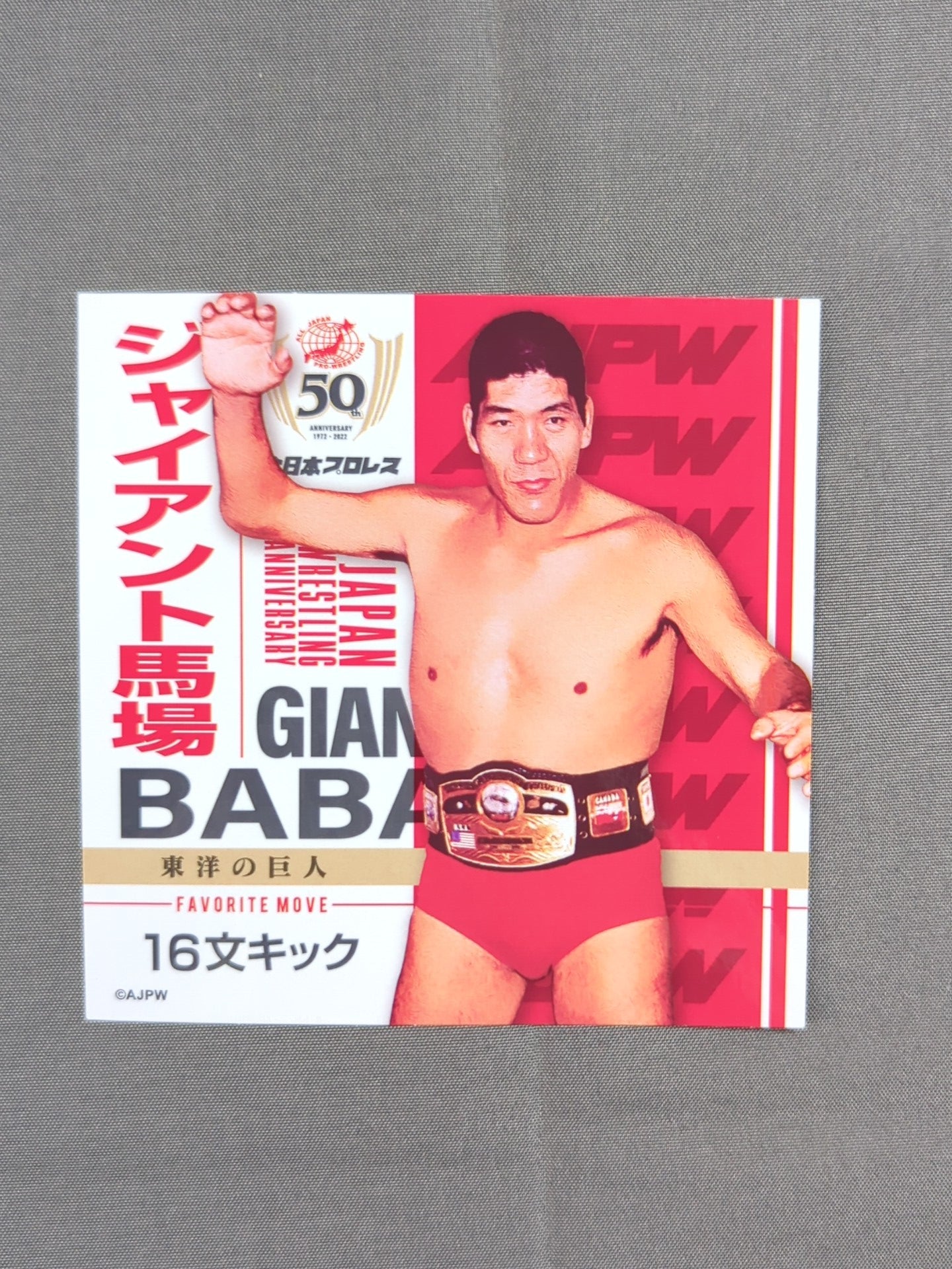 ジャイアント馬場 全日本プロレス50周年 クリアファイル＆ステッカー
