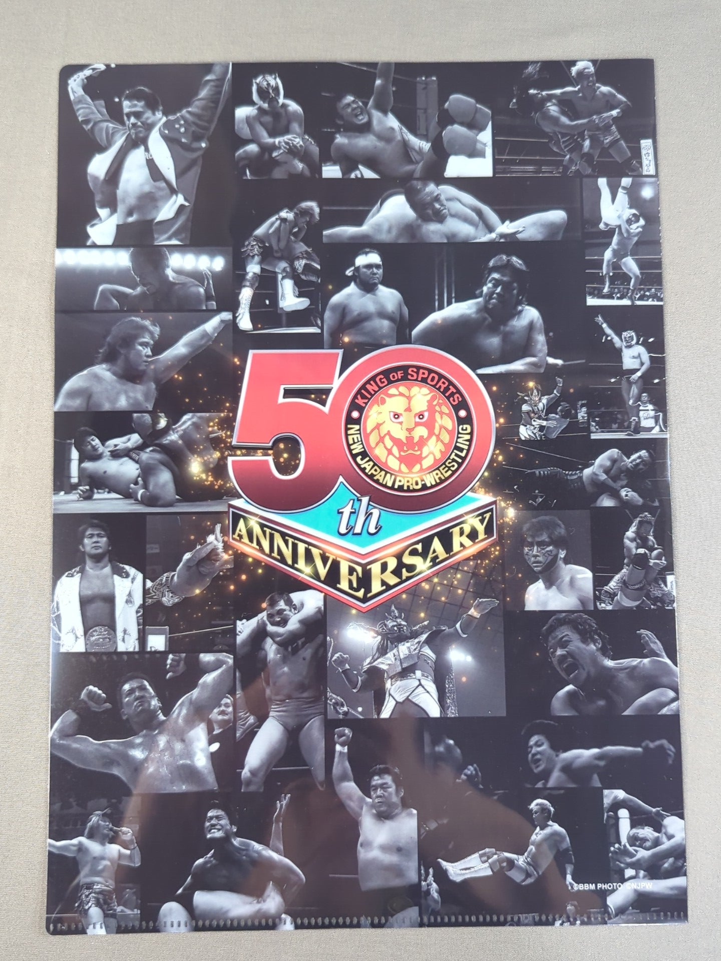 棚橋弘至 新日本プロレス50周年記念 クリアファイル＆ステッカー