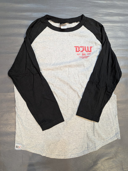 Big Japan Pro Wrestling  "BJW" Raglan T-shirt (Gray×Black)