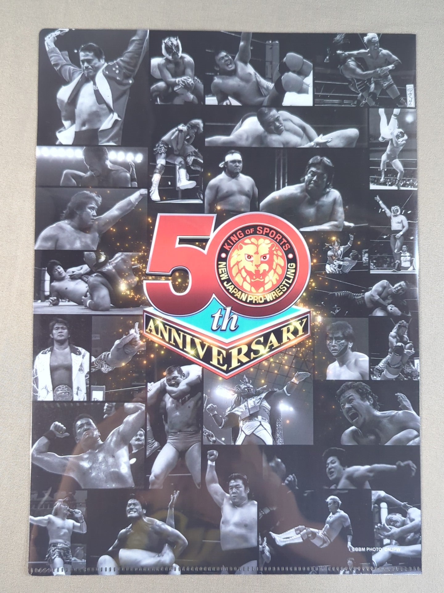 オカダ・カズチカ 新日本プロレス50周年 クリアファイル＆ステッカーセット