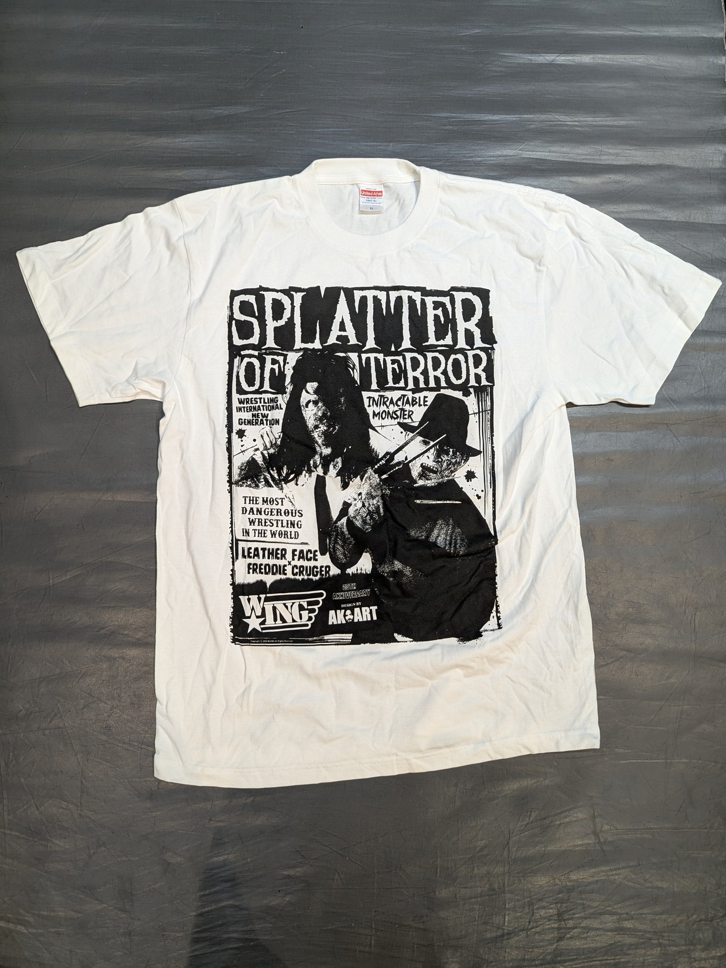 Leatherface & Freddy Kruger "SPLATTER OF TERROR" T-Shirt