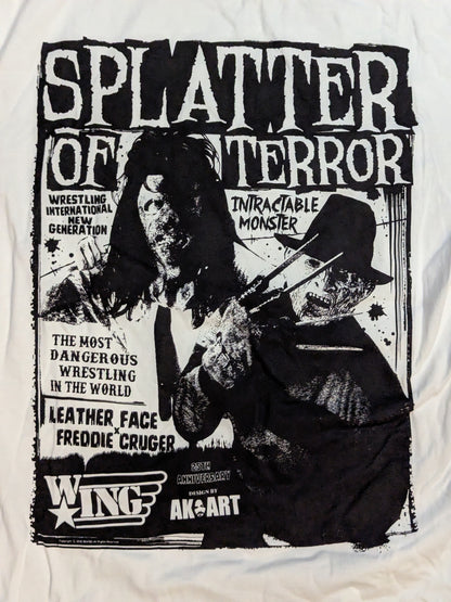 Leatherface & Freddy Kruger "SPLATTER OF TERROR" T-Shirt