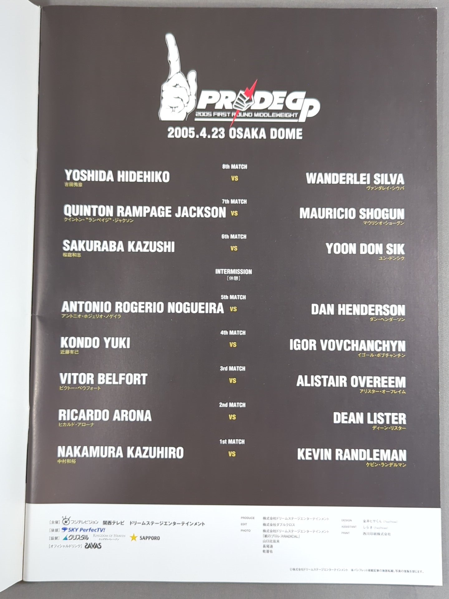 PRIDE GP 2005 MIDDLEWEIGHT FIRST ROUND