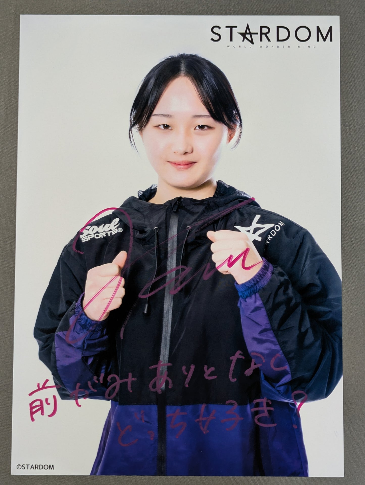 ★ Pre-debut ver★ Komomo Minami hand signed autograph Stardom Pro-Photo 