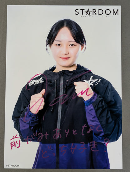 ★ Pre-debut ver★ Komomo Minami hand signed autograph Stardom Pro-Photo 