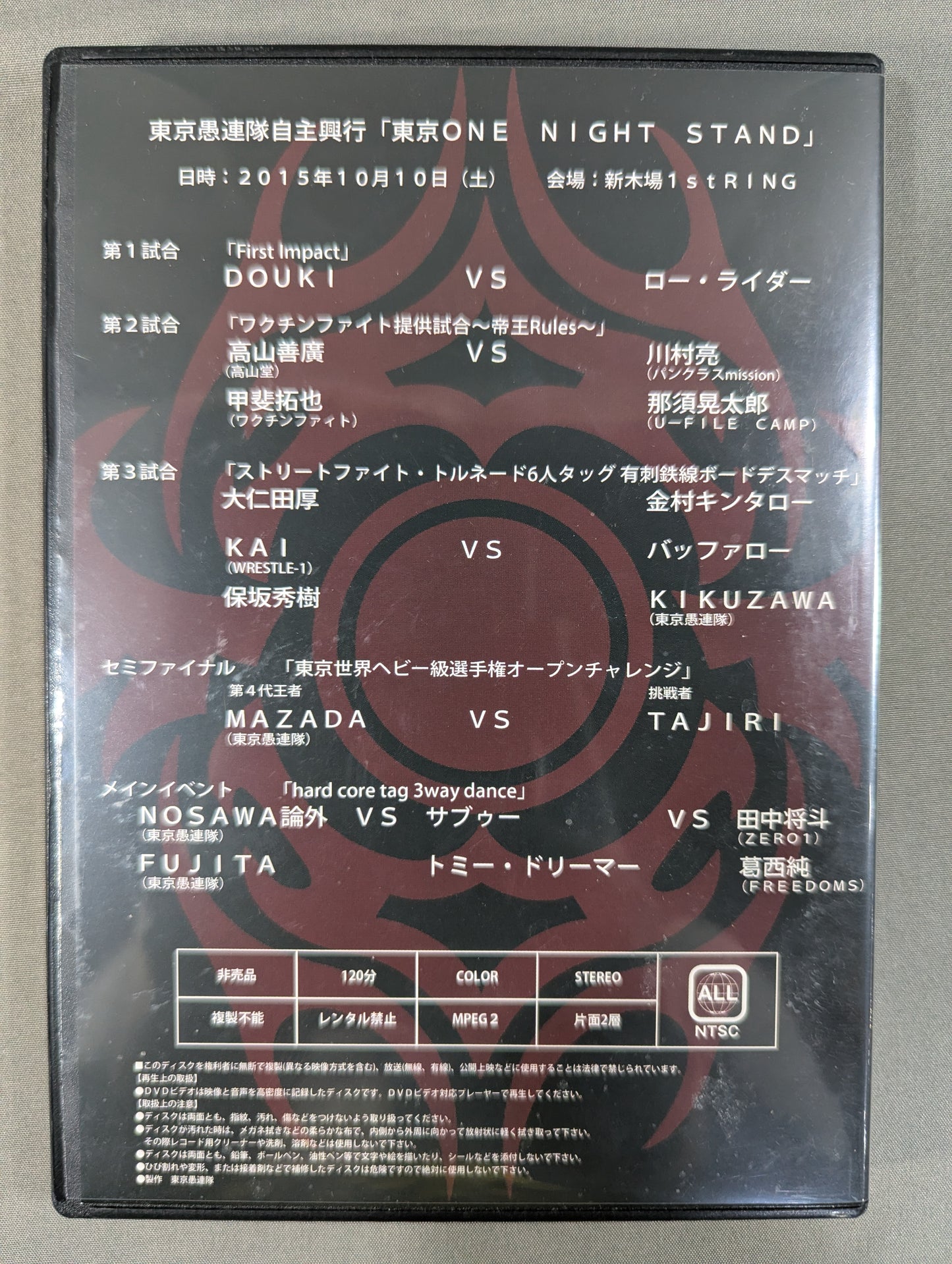 Tokyo Gurentai's independent box office "Tokyo ONE NIGHT STAND"