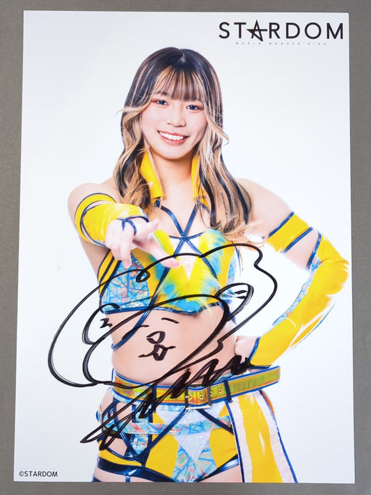羽南 直筆サイン入り スターダムポートレート(G-1)