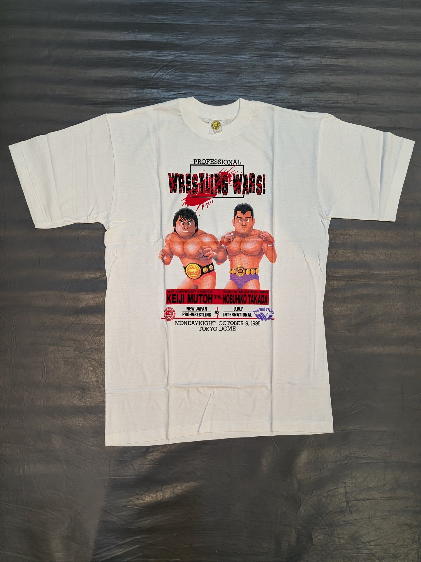 ★ Wrestling WARS! ★ Muto Keiji vs Nobuhiko Takada Nagatoshi Sakai Illustration T-shirt
