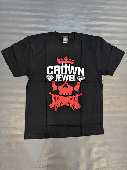 チェーズ・オーエンズ「CROWN JEWEL」Tシャツ(ブラック×レッド)
