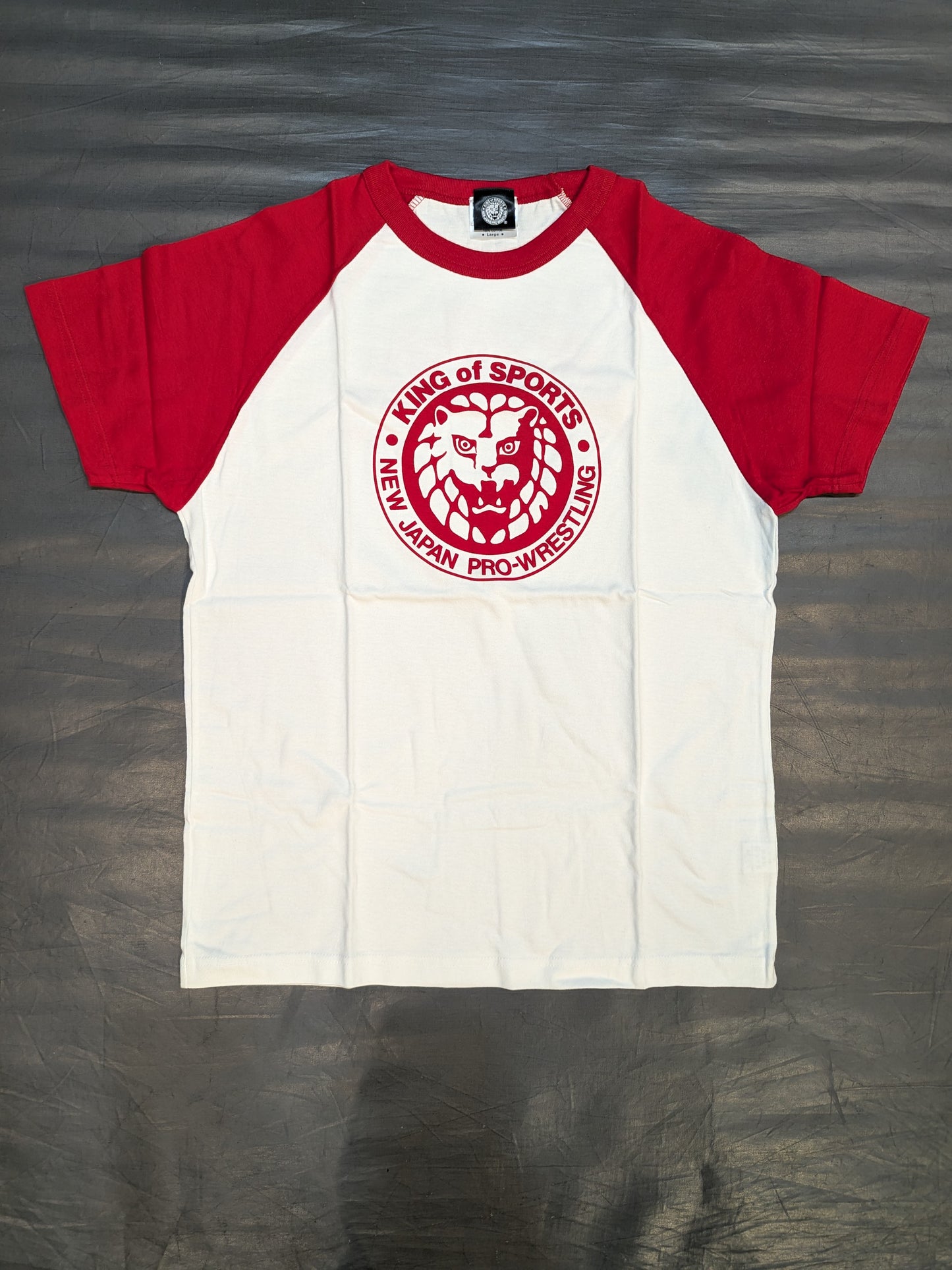 Lion Mark  Raglan T-Shirt (White×Red)