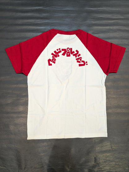 Lion Mark  Raglan T-Shirt (White×Red)