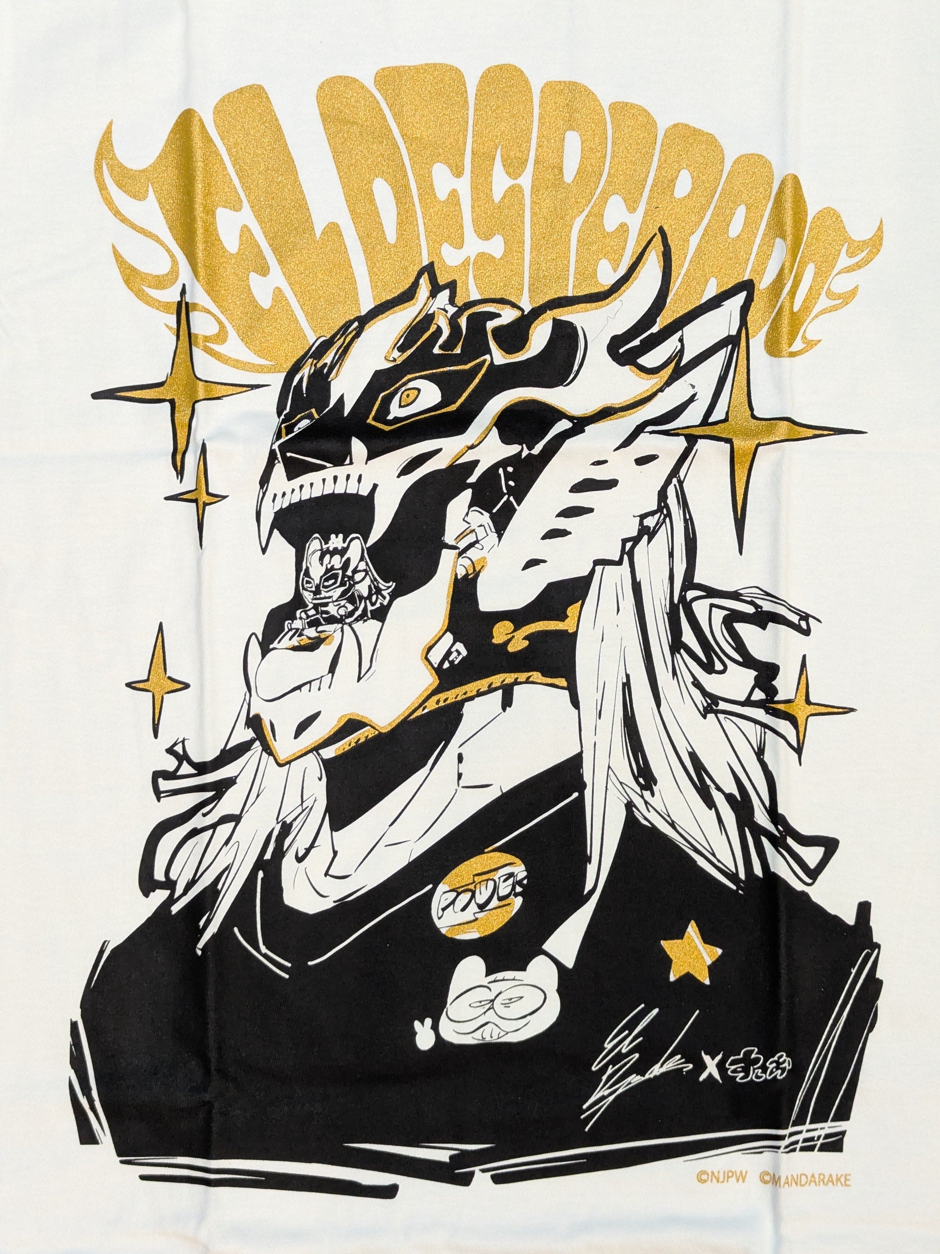 【激レア】El Dorado 旗揚げ一周年Tシャツ サイズL エル・デスペラード×すしお Tシャツ(ホワイト) – 闘道館