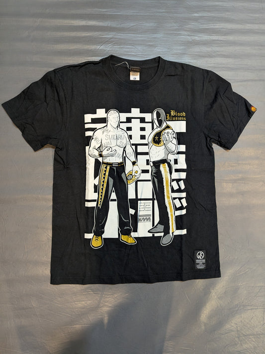 金丸義信＆エル・デスペラード×宇宙一凶悪コンビ Tシャツ(ブラック)