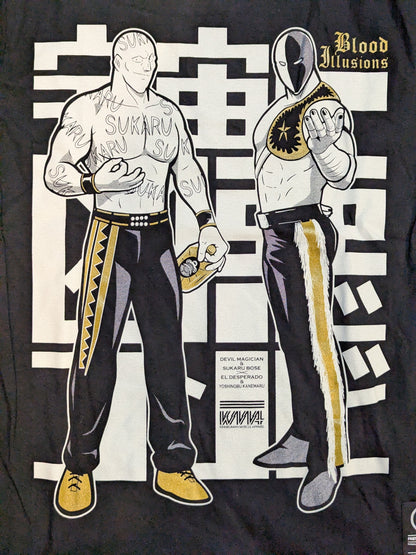 Yoshinobu Kanemaru  & El Desperado × The Most Villainous Duo in the Universe T-Shirt (Black)
