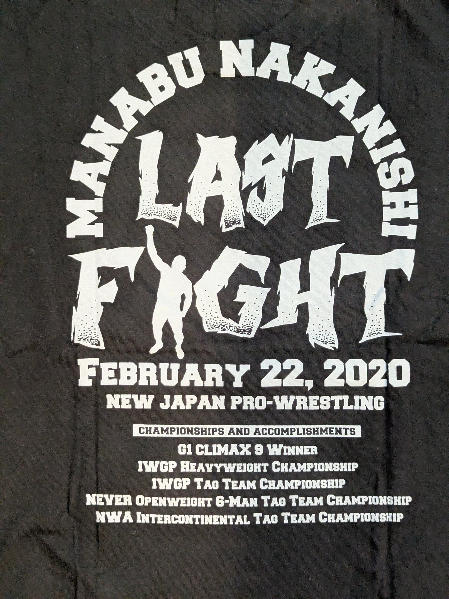 【直筆サイン入り】中西学「YAJIN LAST FIGHT」Tシャツ