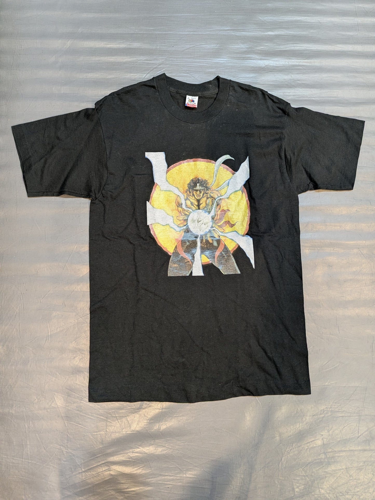 【hand signed autograph】 Shinya Hashimoto 'King of Destruction '96' Anime-Style Illustration T-Shirt