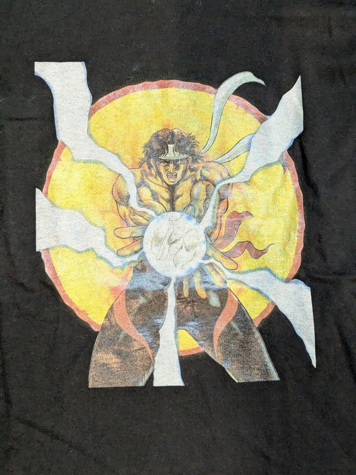 【hand signed autograph】 Shinya Hashimoto 'King of Destruction '96' Anime-Style Illustration T-Shirt