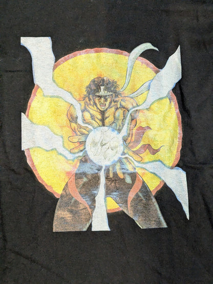 【hand signed autograph】 Shinya Hashimoto 'King of Destruction '96' Anime-Style Illustration T-Shirt