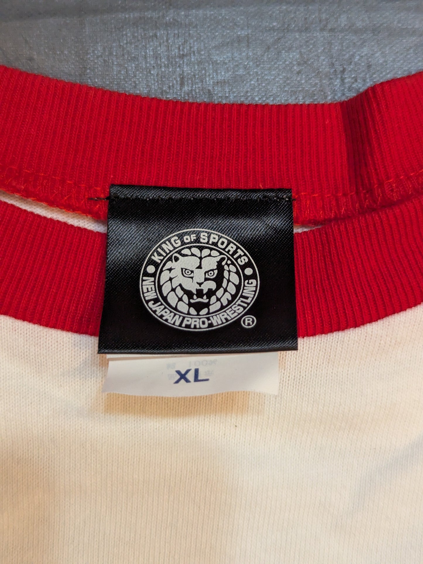 Lion Mark  Raglan T-Shirt (3) (White×Red)