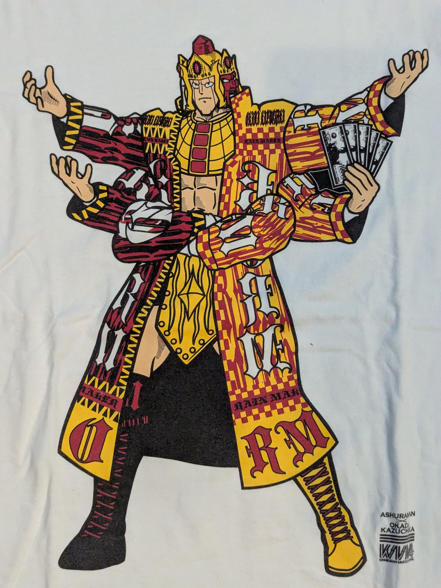 オカダ・カズチカ×アシュラマン Tシャツ(ホワイト)