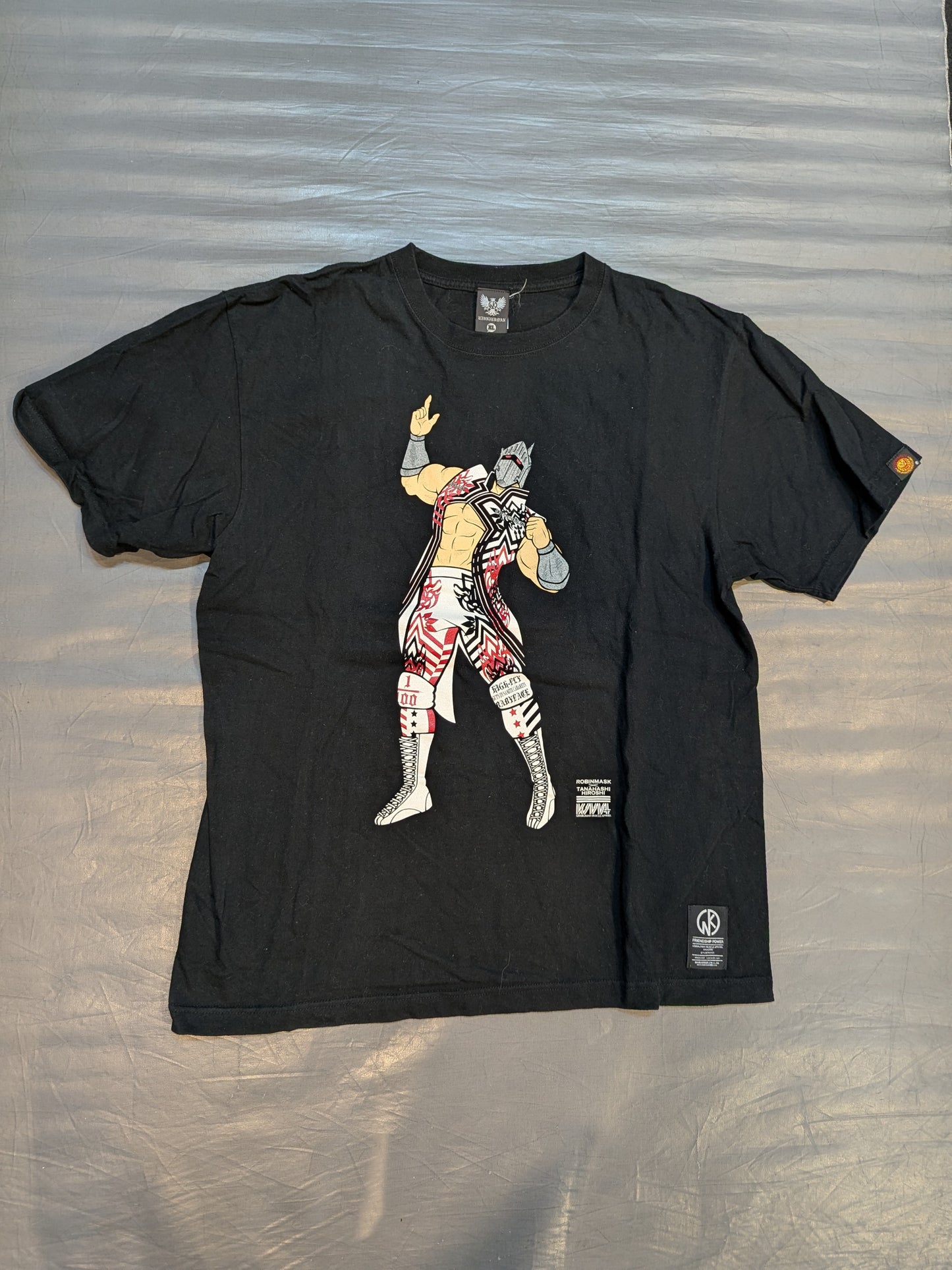 棚橋弘至×ロビンマスク Tシャツ(ブラック)