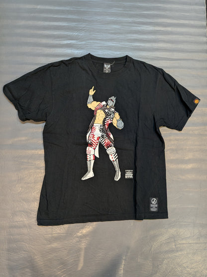 棚橋弘至×ロビンマスク Tシャツ(ブラック)