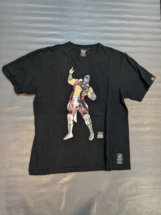 棚橋弘至×ロビンマスク Tシャツ(ブラック)
