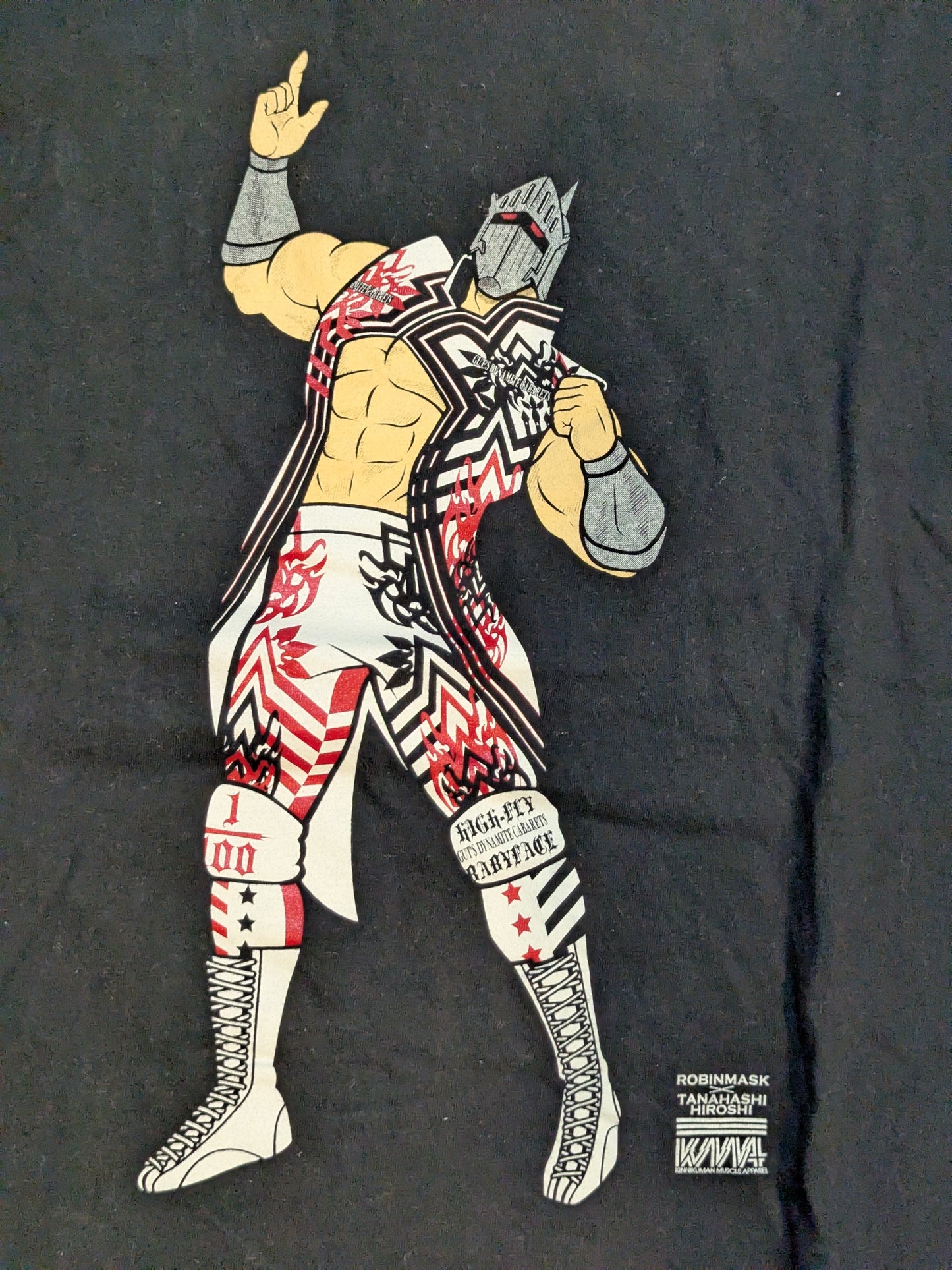 棚橋弘至×ロビンマスク Tシャツ(ブラック)
