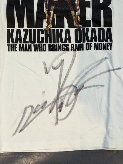 【hand signed autograph】 Kazuchika Okada " KORM" T-shirt
