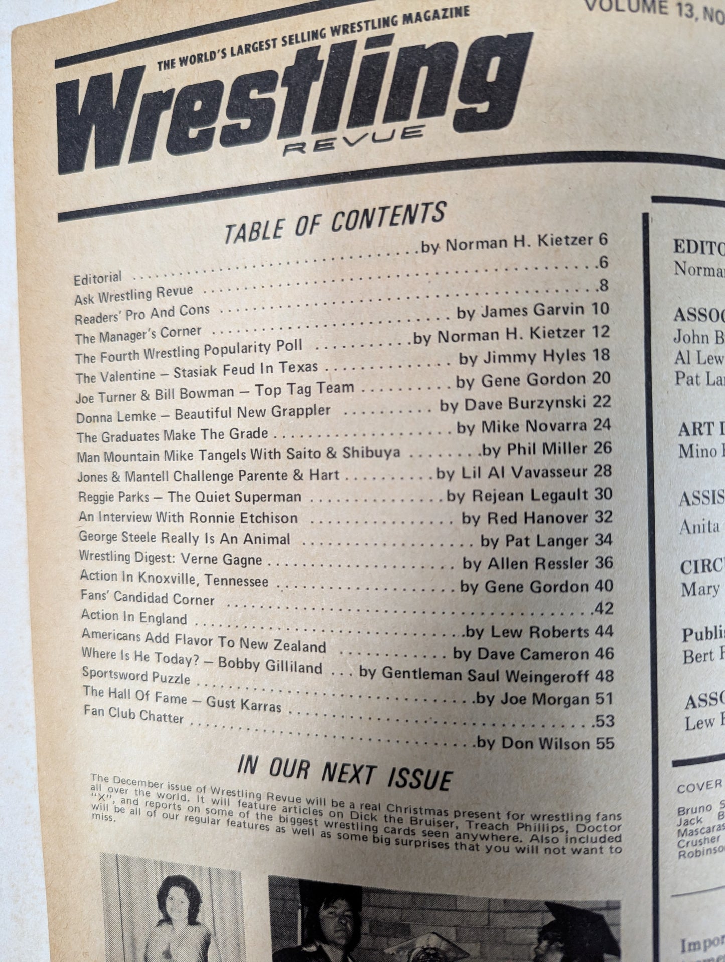 ★日本語解説付★ Wrestling REVUE 1972年11月号