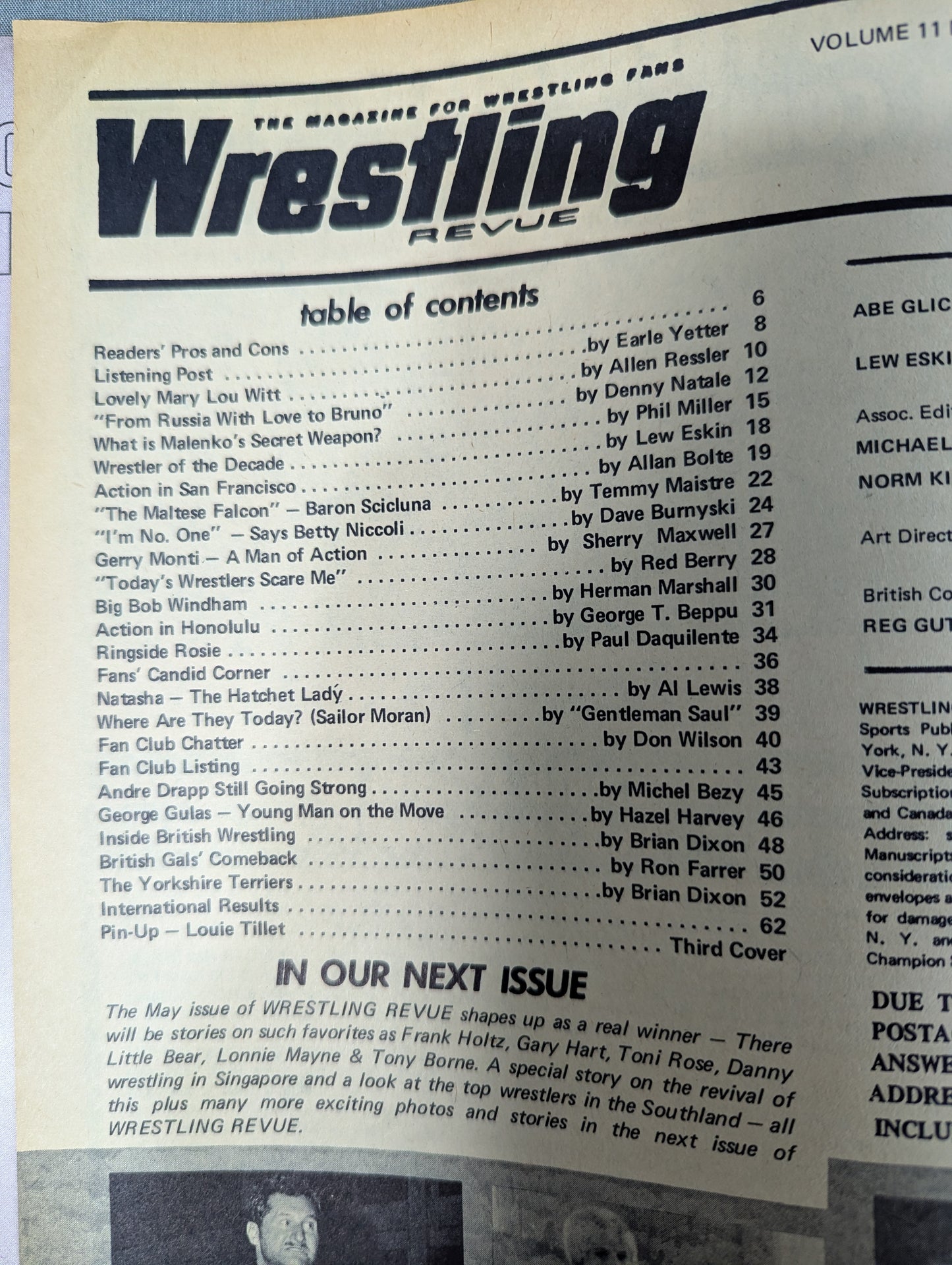 ★日本語解説付★ Wrestling REVUE 1970年4月号