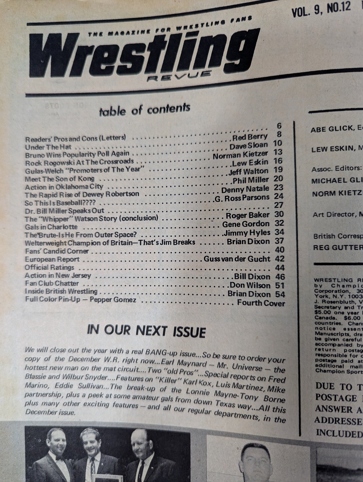 Wrestling REVUE 1968年11月号