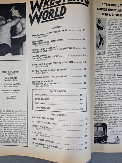 WRESTLING WORLD 1967年12月号