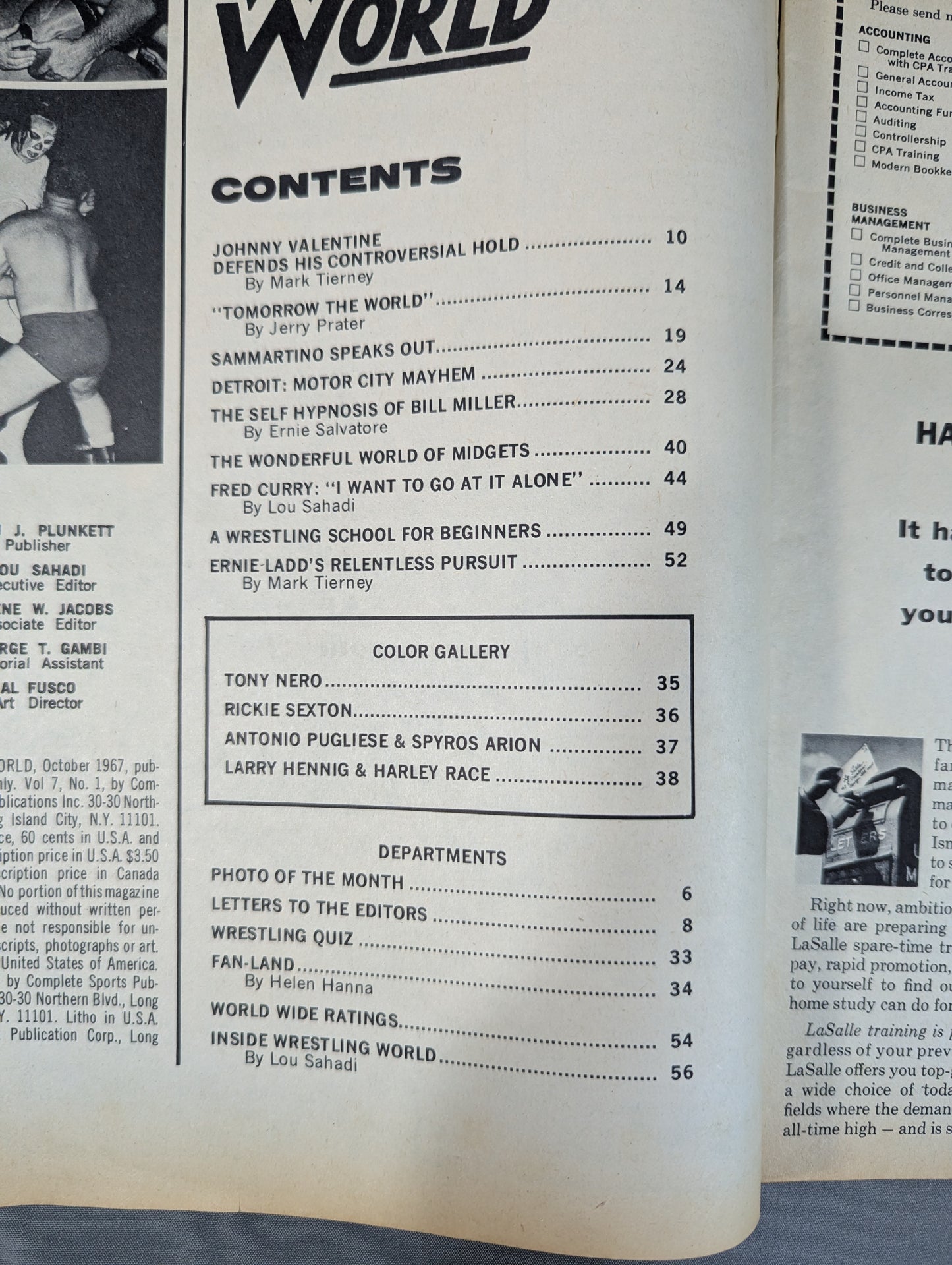 Wrestling WORLD October 1967 Issue