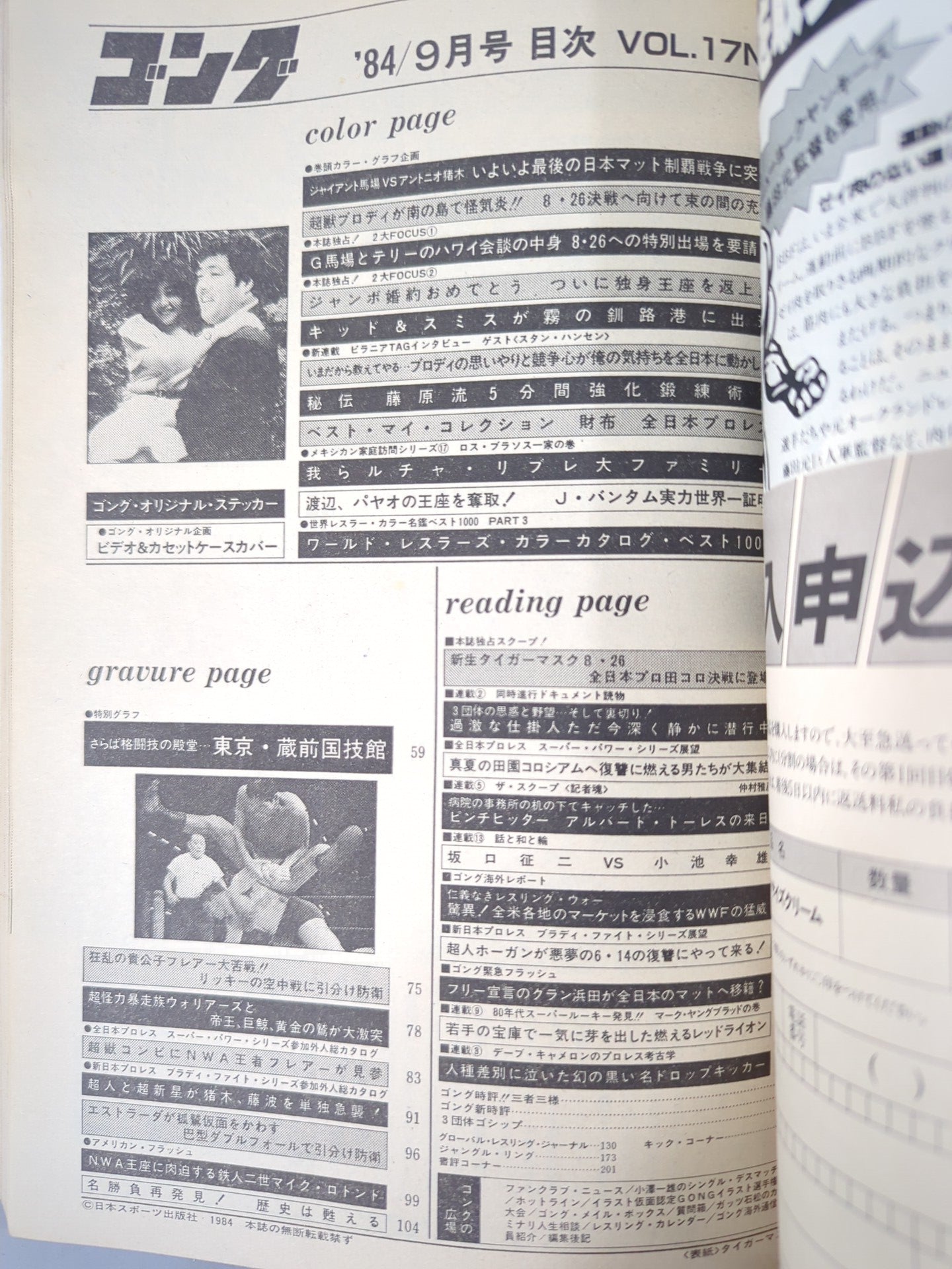 月刊ゴングVol.17 No.9