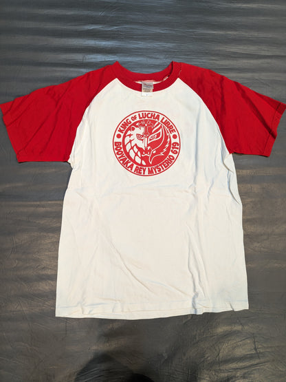Rey Mysterio Jr. 'King of Lucha Libre' Raglan T-shirt (Red)