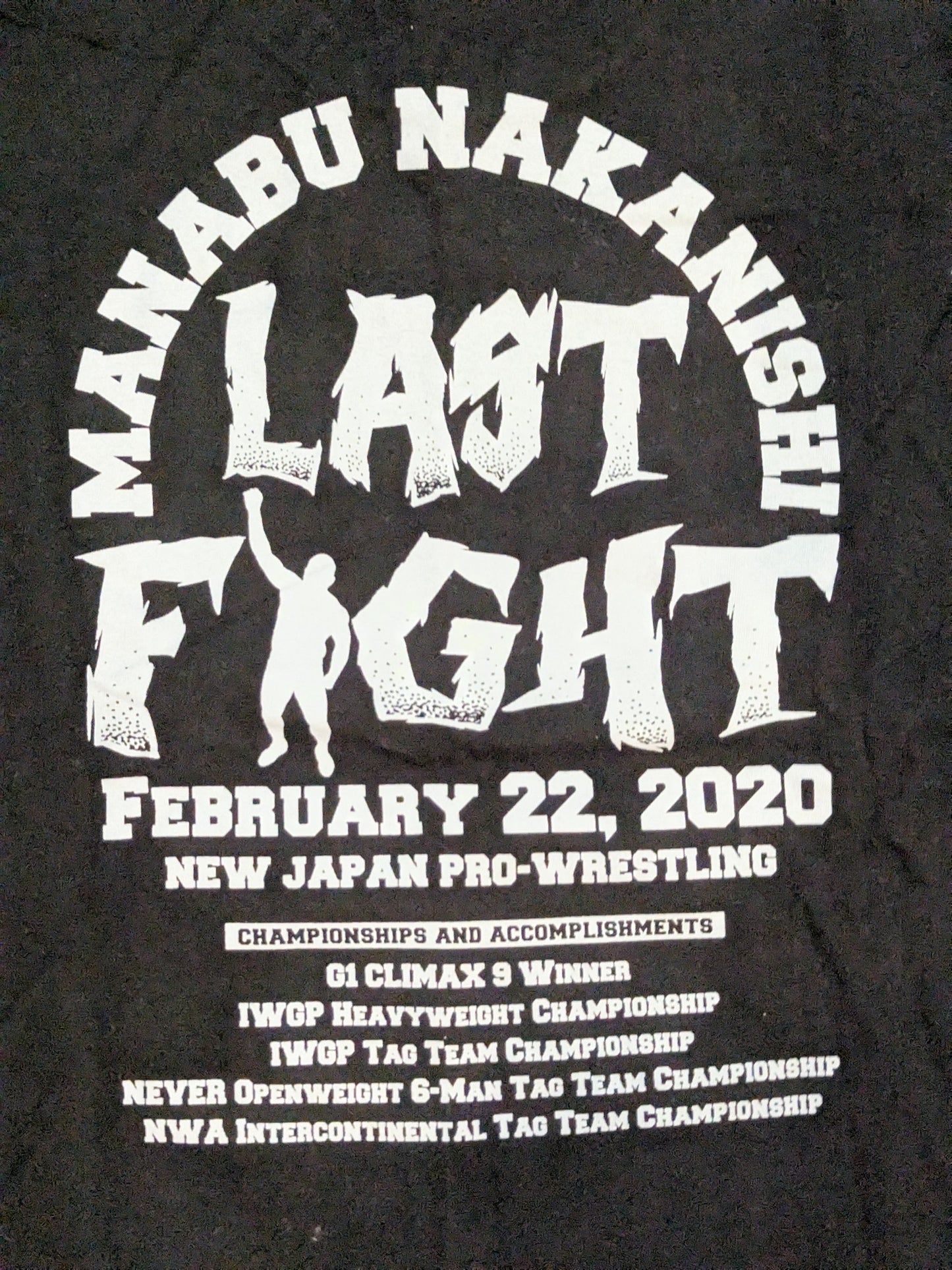 【直筆サイン入り】中西学「YAJIN LAST FIGHT」Tシャツ