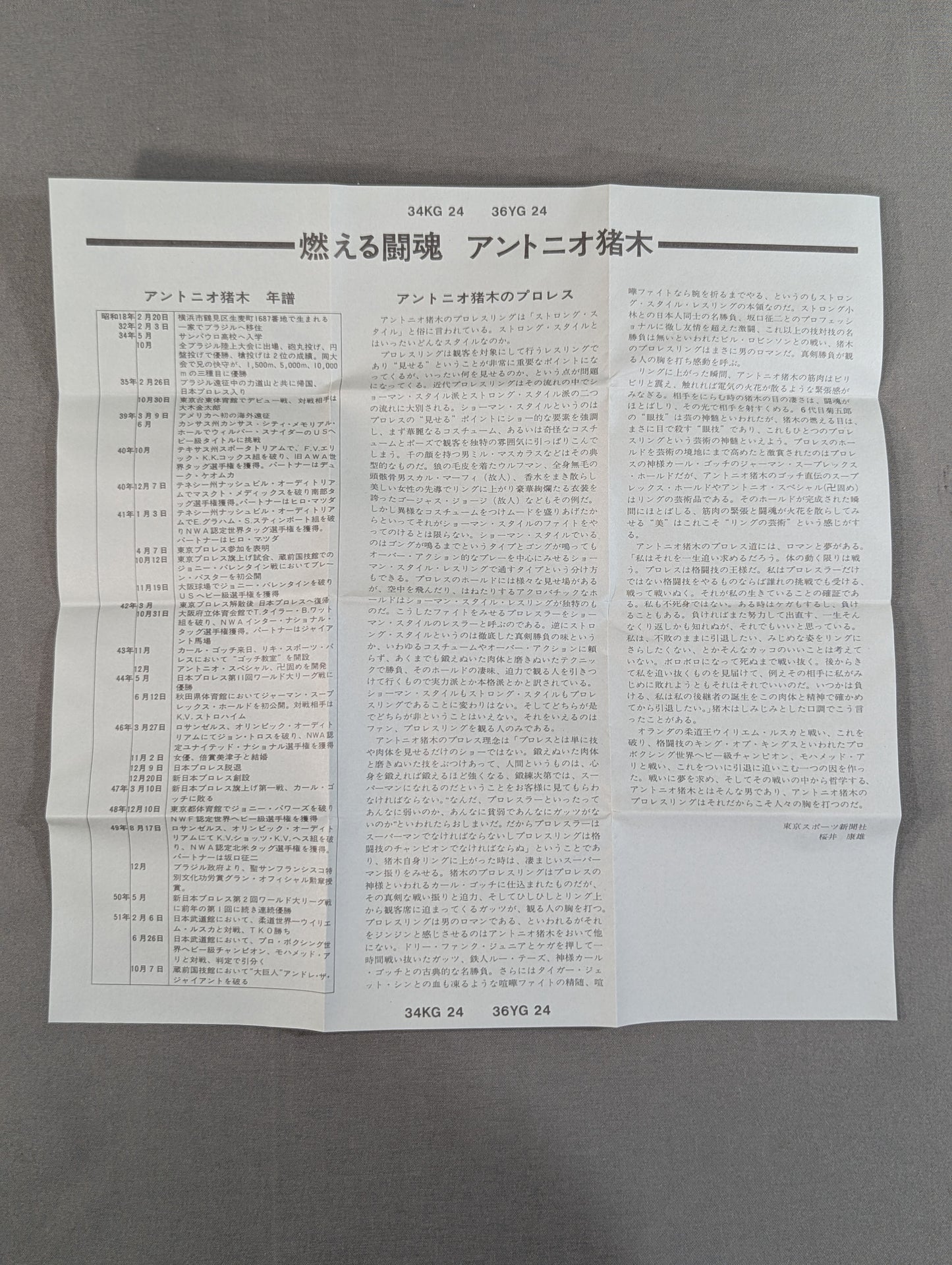 燃える闘魂 アントニオ猪木