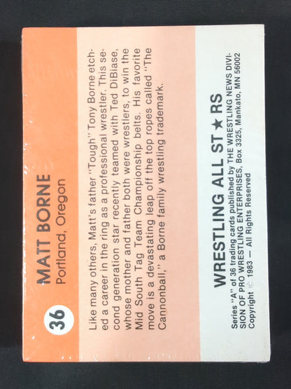 1983 Wrestling All Stars, Series A complete set of 36 cards (unopened)