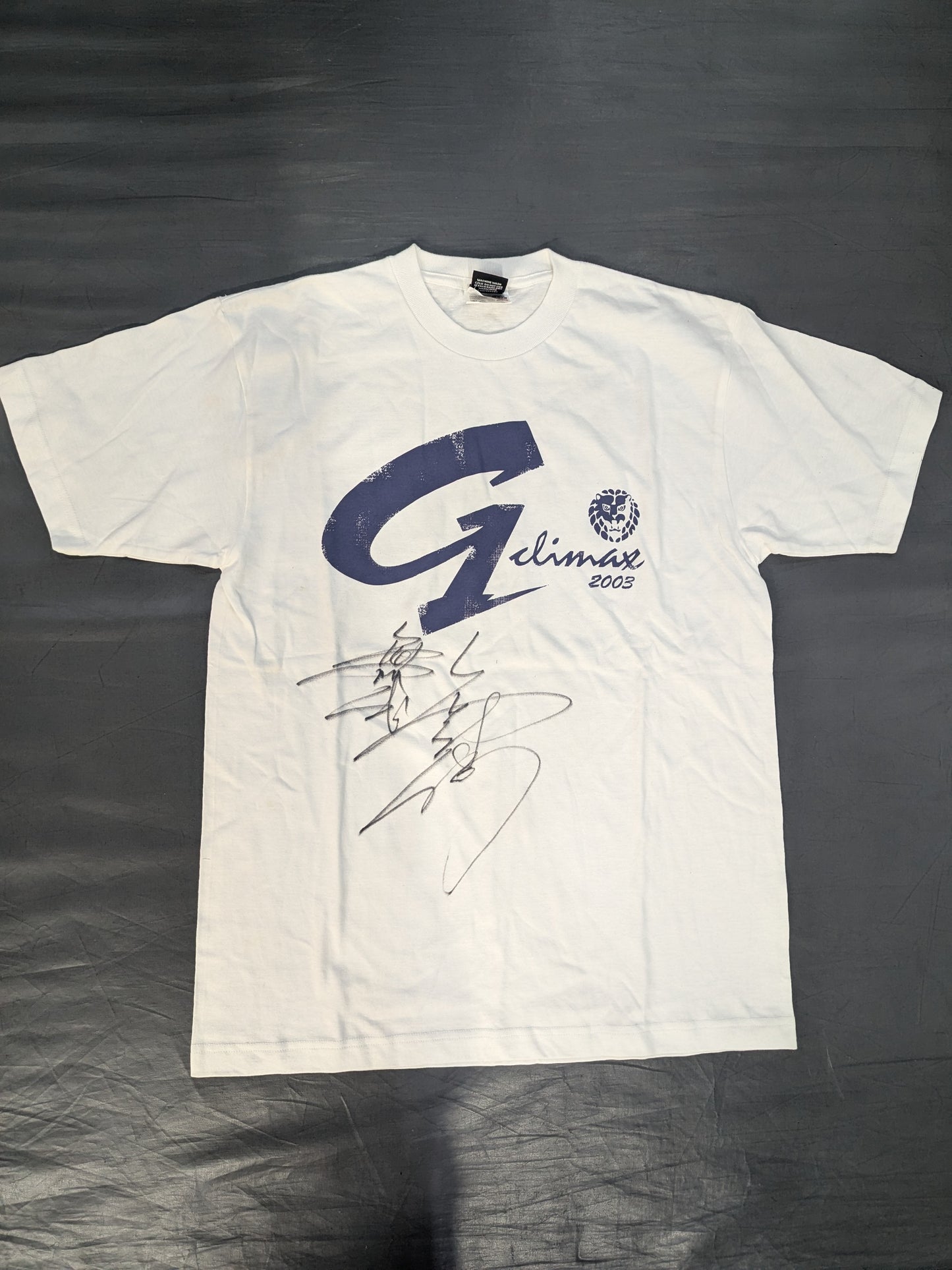 [Osamu Nishimura  hand signed autograph ] G1 CLIMAX 2003 T-shirt