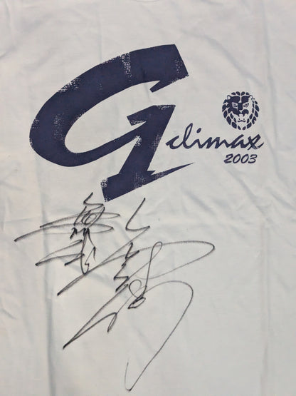 [Osamu Nishimura  hand signed autograph ] G1 CLIMAX 2003 T-shirt