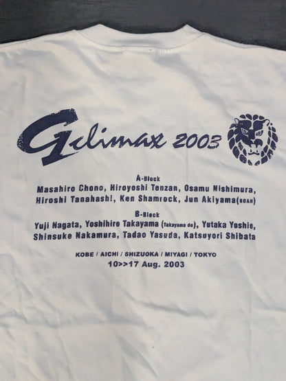 [Osamu Nishimura  hand signed autograph ] G1 CLIMAX 2003 T-shirt